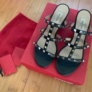 Valentino rockstud caged sandals